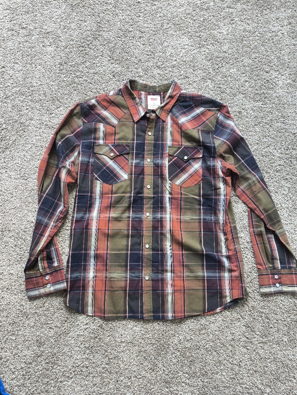 Mens Vintage Levi Strauss Button Down Long Sleeve Shirt Men size XL